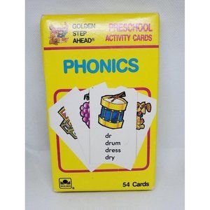 Vintage 1989 Golden Step Ahead Preschool Activity Phonics 54 Cards Home Learning